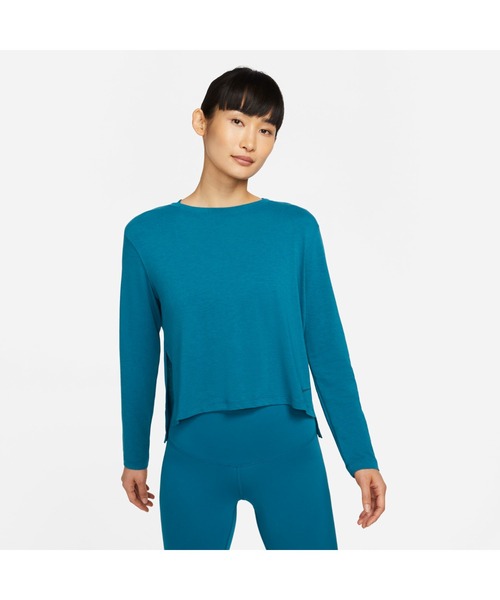 NIKE(ナイキ)の「ナイキ NIKE ナイキ ウィメンズ NY DF L/S トップ(Tシャツ/カットソー・レディース・ブラック/ブルー・S/M/L)」の2枚目の写真