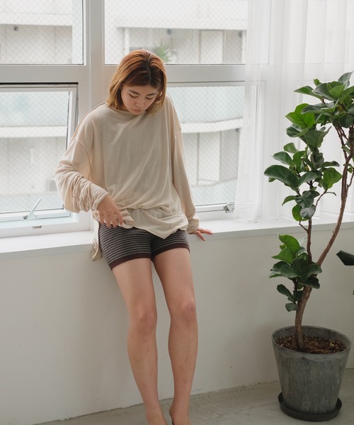 MILLER（ミラー）の「【Miller別注】SETUPニットショーツ（その他パンツ・レディース・イエロー/サックスブルー・FREE）」の6枚目の写真