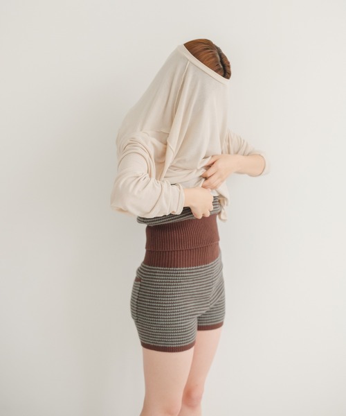 MILLER（ミラー）の「【Miller別注】SETUPニットショーツ（その他パンツ・レディース・イエロー/サックスブルー・FREE）」の4枚目の写真