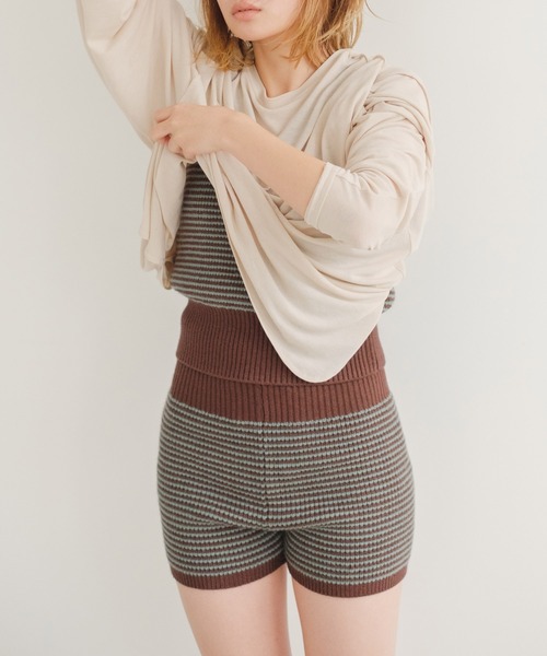 MILLER（ミラー）の「【Miller別注】SETUPニットショーツ（その他パンツ・レディース・イエロー/サックスブルー・FREE）」の3枚目の写真