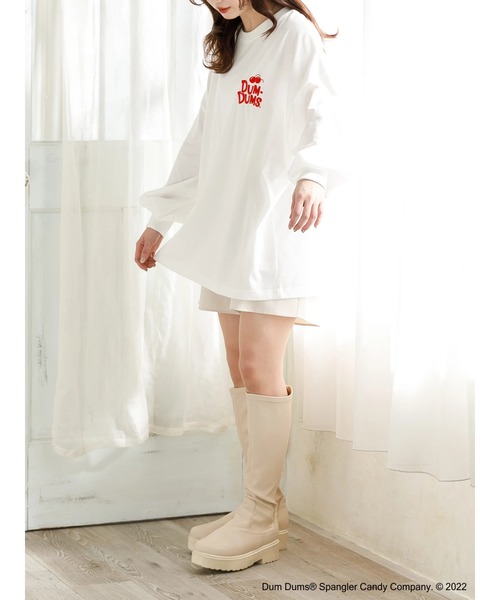 SLURR(スラ―)の「【大きいサイズ】DUM・DUM‘S ロンT(Tシャツ/カットソー・レディース・オフホワイト・L)」の2枚目の写真