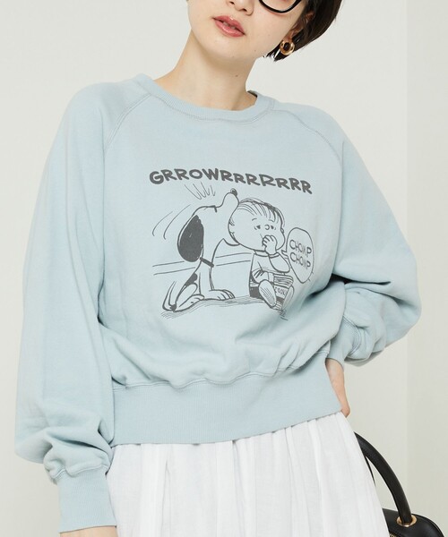 FREAK'S STORE(フリークスストア)の「SNOOPYスウェットプルオーバー(スウェット・レディース・イエロー/サックスブルー・フリ-)」の2枚目の写真