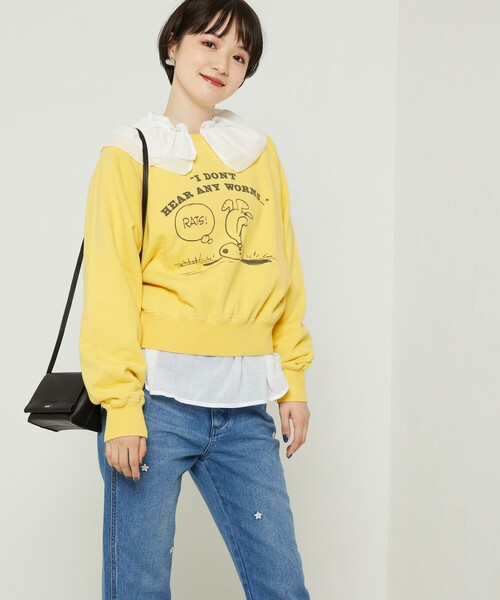 FREAK'S STORE(フリークスストア)の「SNOOPYスウェットプルオーバー(スウェット・レディース・イエロー/サックスブルー・フリ-)」の21枚目の写真