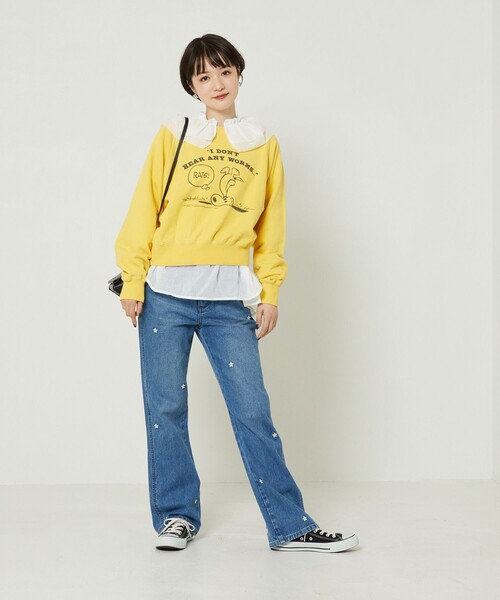 FREAK'S STORE(フリークスストア)の「SNOOPYスウェットプルオーバー(スウェット・レディース・イエロー/サックスブルー・フリ-)」の13枚目の写真