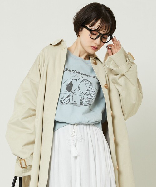FREAK'S STORE(フリークスストア)の「SNOOPYスウェットプルオーバー(スウェット・レディース・イエロー/サックスブルー・フリ-)」の10枚目の写真