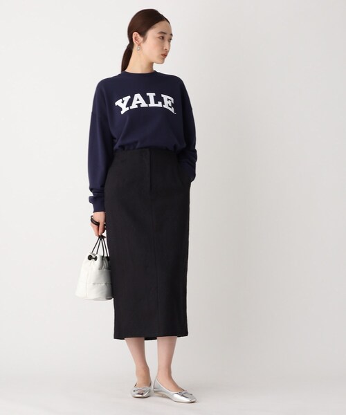 OPAQUE.CLIP（オペークドットクリップ）の「◆ボタニカルジャカード ナロースカート【WEB限定サイズ】（スカート・レディース・ブラック/サンドベージュ・40/42/38）」の12枚目の写真