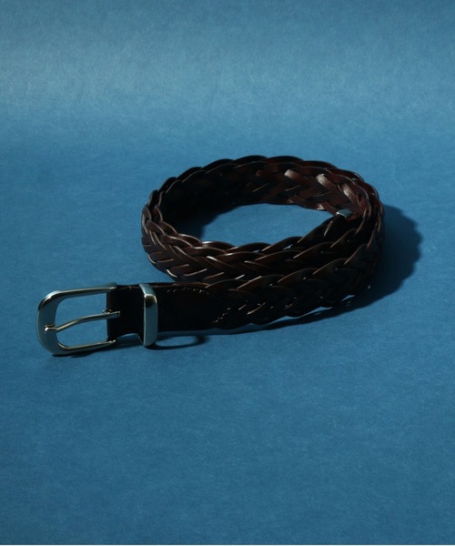 ANPAS(アンパス)の「ANPAS 3Points Buckle Eco Real Leather Mesh Belt/ANPAS 別注 3点尾錠 エコレザーメッシュベルト(ベルト・メンズ・ブラック/ダークブラウン/ブラウン・FREE)」の7枚目の写真