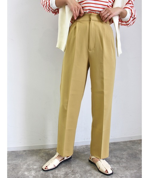 MLI'A（エムリア）の「センタープレス／パンツ（その他パンツ・レディース・レンガ/グリーン/モカ/ホワイト系5/バーガンディー/ブラウン系その他2/ダークブラウン/その他28/イエロー/ライトグリーン/ブラック/ブラウン系9・FREE）」の9枚目の写真