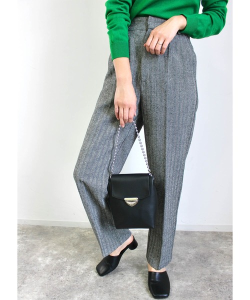 MLI'A（エムリア）の「センタープレス／パンツ（その他パンツ・レディース・レンガ/グリーン/モカ/ホワイト系5/バーガンディー/ブラウン系その他2/ダークブラウン/その他28/イエロー/ライトグリーン/ブラック/ブラウン系9・FREE）」の12枚目の写真