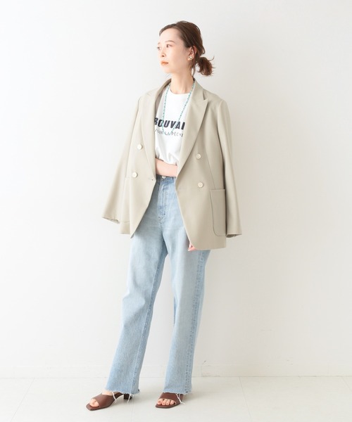 IENA（イエナ）の「RETROUVAILLES ロングスリーブプルオーバー◆（Tシャツ/カットソー・レディース・ホワイト/ベージュ/ブラック系その他・FREE）」の4枚目の写真