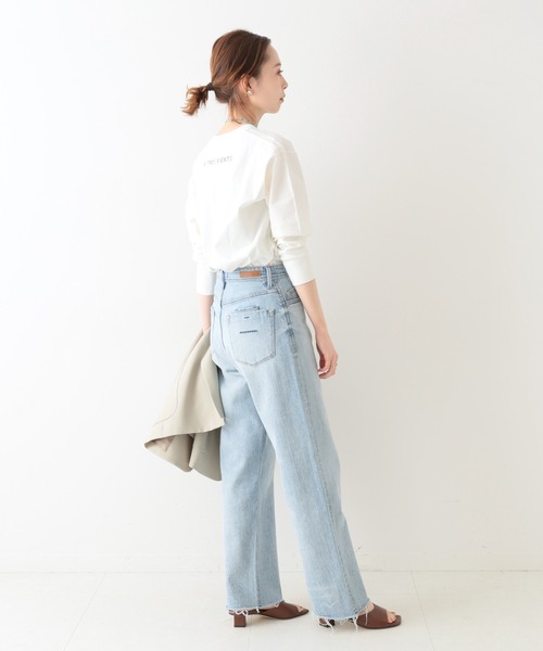 IENA（イエナ）の「RETROUVAILLES ロングスリーブプルオーバー◆（Tシャツ/カットソー・レディース・ホワイト/ベージュ/ブラック系その他・FREE）」の5枚目の写真