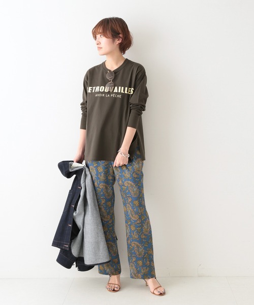 IENA（イエナ）の「RETROUVAILLES ロングスリーブプルオーバー◆（Tシャツ/カットソー・レディース・ホワイト/ベージュ/ブラック系その他・FREE）」の17枚目の写真