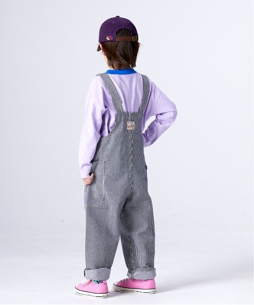 Life Support Products(ライフサポートプロダクツ)の「【コットンUSA】ビッグポケットデニムオーバーオール(80~160cm)(サロペット/オーバーオール・キッズ・ネイビー/ストライプ/キナリ・140/130/120/100/160/90/150/80/110/95)」の5枚目の写真