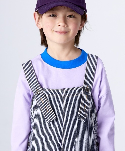 Life Support Products(ライフサポートプロダクツ)の「【コットンUSA】ビッグポケットデニムオーバーオール(80~160cm)(サロペット/オーバーオール・キッズ・ネイビー/ストライプ/キナリ・140/130/120/100/160/90/150/80/110/95)」の6枚目の写真