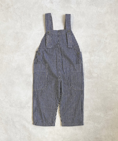 Life Support Products(ライフサポートプロダクツ)の「【コットンUSA】ビッグポケットデニムオーバーオール(80~160cm)(サロペット/オーバーオール・キッズ・ネイビー/ストライプ/キナリ・140/130/120/100/160/90/150/80/110/95)」の9枚目の写真