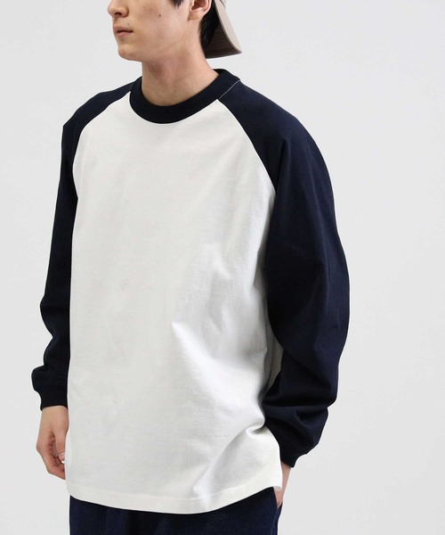 BACK NUMBER（バックナンバー）の「【BACK NUMBER】ビッグシルエットラグランロンT（Tシャツ/カットソー・メンズ・ネイビー/ベージュ/ブラック・L/S/M/XL）」の3枚目の写真