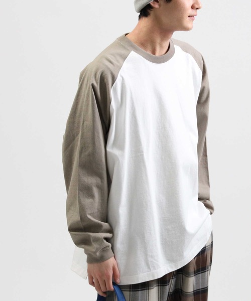 BACK NUMBER（バックナンバー）の「【BACK NUMBER】ビッグシルエットラグランロンT（Tシャツ/カットソー・メンズ・ネイビー/ベージュ/ブラック・L/S/M/XL）」の7枚目の写真