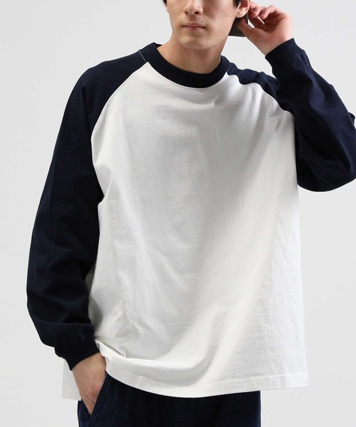 BACK NUMBER（バックナンバー）の「【BACK NUMBER】ビッグシルエットラグランロンT（Tシャツ/カットソー・メンズ・ネイビー/ベージュ/ブラック・L/S/M/XL）」の10枚目の写真