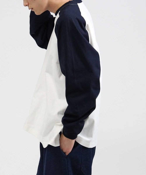 BACK NUMBER（バックナンバー）の「【BACK NUMBER】ビッグシルエットラグランロンT（Tシャツ/カットソー・メンズ・ネイビー/ベージュ/ブラック・L/S/M/XL）」の11枚目の写真