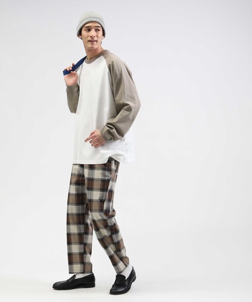 BACK NUMBER（バックナンバー）の「【BACK NUMBER】ビッグシルエットラグランロンT（Tシャツ/カットソー・メンズ・ネイビー/ベージュ/ブラック・L/S/M/XL）」の14枚目の写真