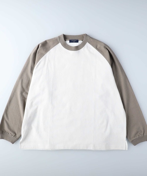 BACK NUMBER（バックナンバー）の「【BACK NUMBER】ビッグシルエットラグランロンT（Tシャツ/カットソー・メンズ・ネイビー/ベージュ/ブラック・L/S/M/XL）」の16枚目の写真