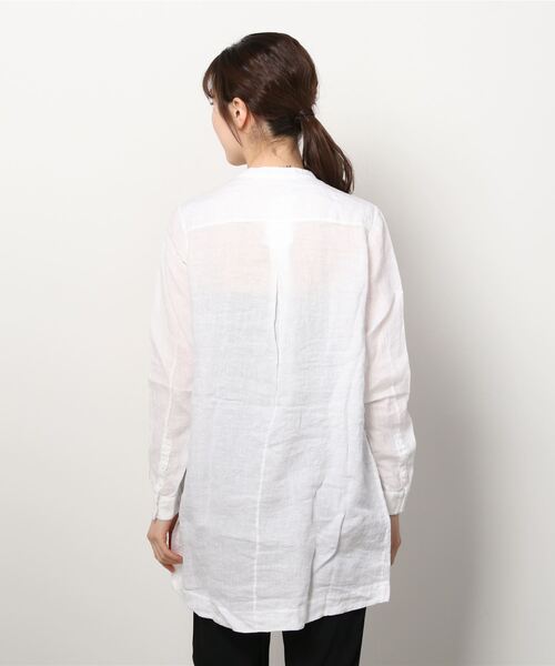 TRANSIT（トランジット）の「TRANSIT PAR-SUCH/トランジット パーサッチ/LONG SHIRTS（シャツ/ブラウス・レディース・ホワイト・2）」の3枚目の写真
