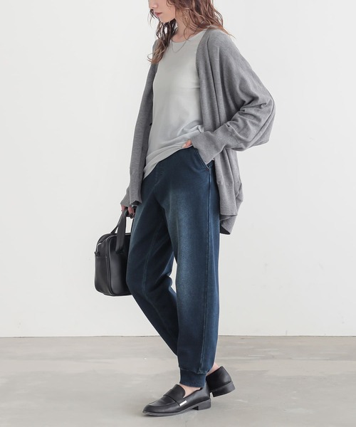n'OrLABEL(ノアールレーベル)の「カットデニムジョガーパンツ(デニムパンツ・レディース・ブラック/ネイビー/ブルー・1/2)」の21枚目の写真