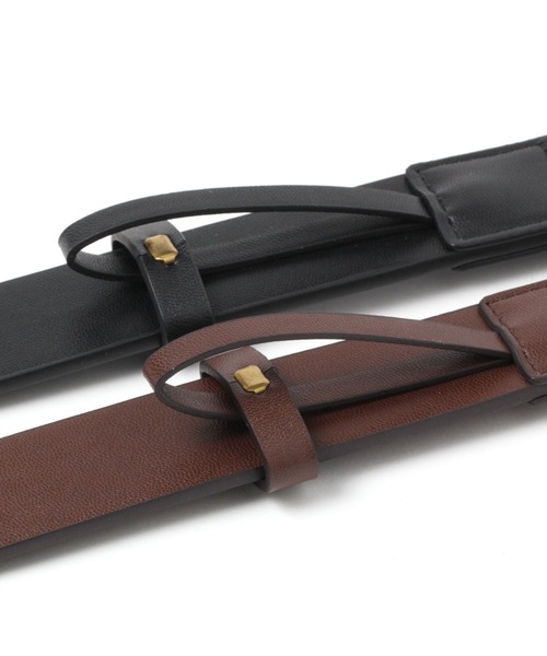 studio CLIP（スタディオクリップ）の「中太ベーシックベルト（ベルト・レディース・ブラウン/ブラック・FREE）」の5枚目の写真