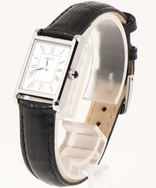 SEIKO(セイコー)の「SEIKO セイコー/ スクエアフェイス 日本製クォーツ レザーバンド腕時計 日常生活防水 //// SWRシリーズ(アナログ腕時計・レディース・ゴールド×ブラウン/ブラック×ゴールド/シルバー×ブラック・FREE)」の8枚目の写真