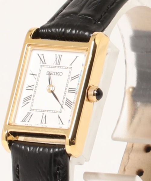 SEIKO（セイコー）の「SEIKO セイコー / スクエアフェイス 日本製クォーツ レザーバンド腕時計 日常生活防水 /// SWRシリーズ（アナログ腕時計・メンズ・ゴールド×ブラウン/ブラック×ゴールド/シルバー×ブラック・FREE）」の22枚目の写真