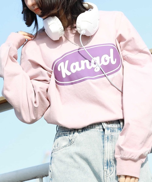 KANGOL(カンゴール)の「【KANGOL】フロントプリントロンT(Tシャツ/カットソー・レディース・ネイビー/ピンク/ホワイト・M/L)」の3枚目の写真