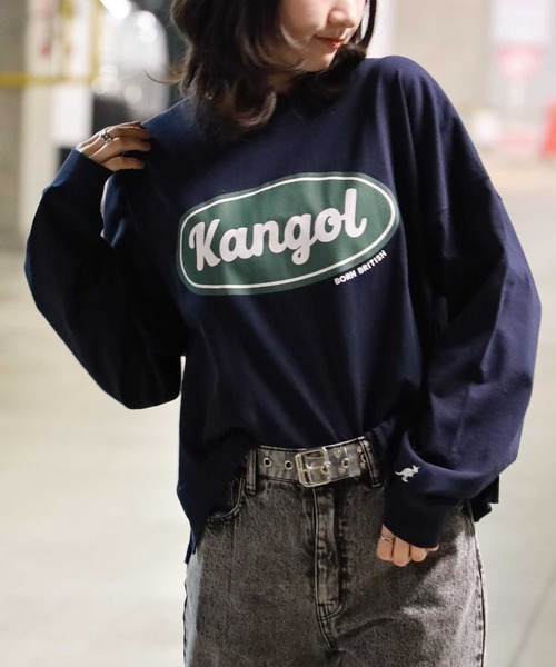KANGOL(カンゴール)の「【KANGOL】フロントプリントロンT(Tシャツ/カットソー・レディース・ネイビー/ピンク/ホワイト・M/L)」の10枚目の写真