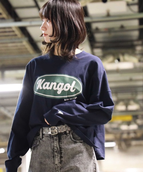 KANGOL(カンゴール)の「【KANGOL】フロントプリントロンT(Tシャツ/カットソー・レディース・ネイビー/ピンク/ホワイト・M/L)」の12枚目の写真