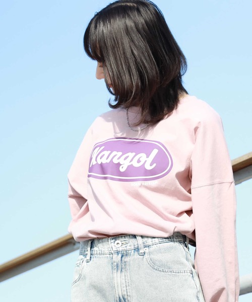 KANGOL(カンゴール)の「【KANGOL】フロントプリントロンT(Tシャツ/カットソー・レディース・ネイビー/ピンク/ホワイト・M/L)」の14枚目の写真