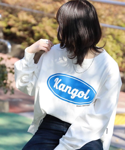 KANGOL(カンゴール)の「【KANGOL】フロントプリントロンT(Tシャツ/カットソー・レディース・ネイビー/ピンク/ホワイト・M/L)」の6枚目の写真