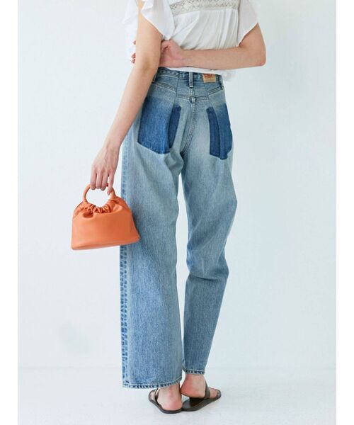 Ungrid（アングリッド）の「リメイクデザインルーズデニム（デニムパンツ・レディース・ブルー・24inch/25inch/26inch）」の2枚目の写真