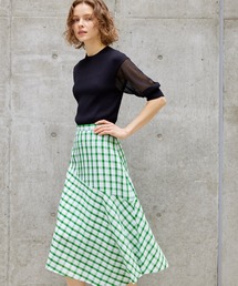 INED | キュプラチェックヘムスカート(スカート)