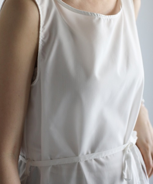 r.（アールドット）の「レイヤード ティアードワンピース（ワンピース・レディース・ホワイト/ブラック/モカ/ブルー・FREE）」の14枚目の写真