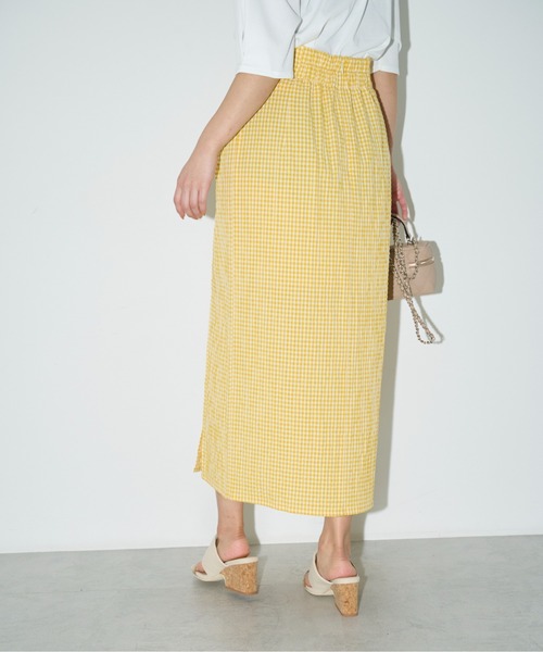 FREE'S MART（フリーズマート）の「【Sシリーズ対応】◆フロントスリットチェックナロースカート（スカート・レディース・ブラック系その他/イエロー系その他/オレンジ系その他・SMALL/MEDIUM/X-SMALL）」の17枚目の写真