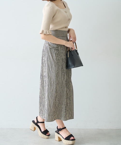 FREE'S MART（フリーズマート）の「【Sシリーズ対応】◆フロントスリットチェックナロースカート（スカート・レディース・ブラック系その他/イエロー系その他/オレンジ系その他・SMALL/MEDIUM/X-SMALL）」の21枚目の写真