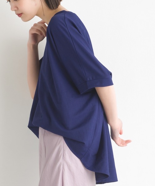 接触冷感レーヨンナイロンBIGシルエットプルオーバー（Tシャツ