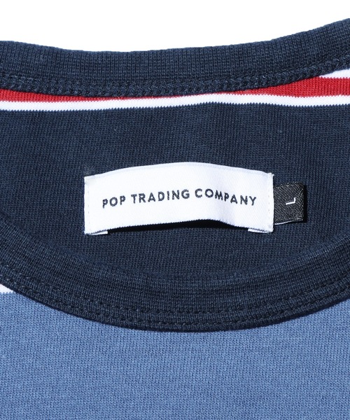 POP TRADING COMPANY（ポップトレーディングカンパニー）の「POP TRADING COMPANY/ポップトレーディングカンパニー STRIPED LOGO LONGSLEEVE ボーダー ロゴロンT（Tシャツ/カットソー・メンズ・ブルー系その他・L/XL/M）」の5枚目の写真