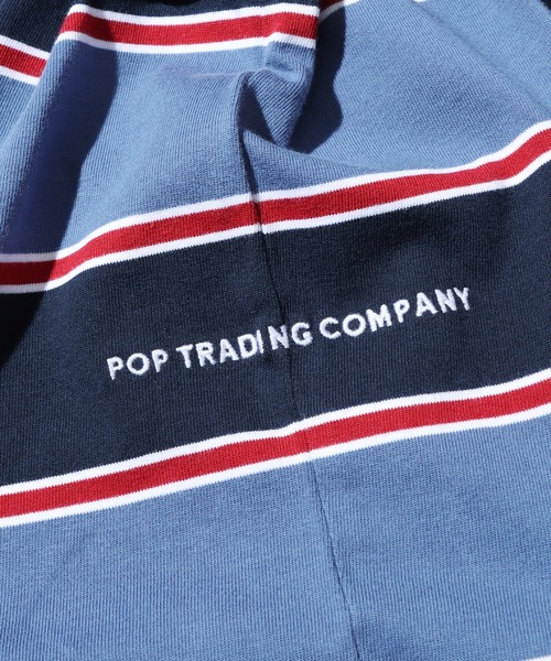POP TRADING COMPANY（ポップトレーディングカンパニー）の「POP TRADING COMPANY/ポップトレーディングカンパニー STRIPED LOGO LONGSLEEVE ボーダー ロゴロンT（Tシャツ/カットソー・メンズ・ブルー系その他・L/XL/M）」の6枚目の写真
