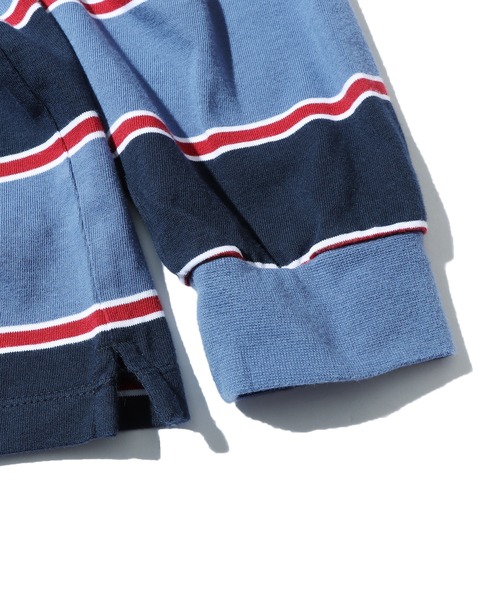 POP TRADING COMPANY（ポップトレーディングカンパニー）の「POP TRADING COMPANY/ポップトレーディングカンパニー STRIPED LOGO LONGSLEEVE ボーダー ロゴロンT（Tシャツ/カットソー・メンズ・ブルー系その他・L/XL/M）」の7枚目の写真