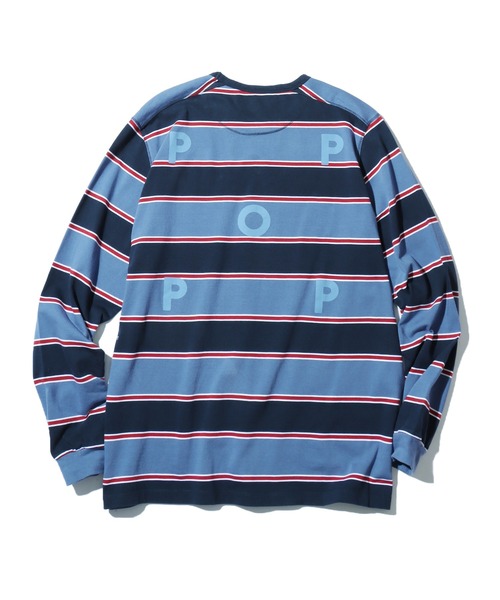 POP TRADING COMPANY（ポップトレーディングカンパニー）の「POP TRADING COMPANY/ポップトレーディングカンパニー STRIPED LOGO LONGSLEEVE ボーダー ロゴロンT（Tシャツ/カットソー・メンズ・ブルー系その他・L/XL/M）」の13枚目の写真
