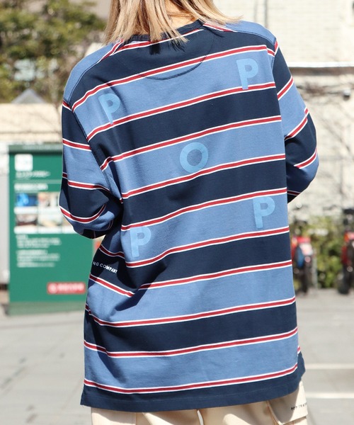 POP TRADING COMPANY（ポップトレーディングカンパニー）の「POP TRADING COMPANY/ポップトレーディングカンパニー STRIPED LOGO LONGSLEEVE ボーダー ロゴロンT（Tシャツ/カットソー・メンズ・ブルー系その他・L/XL/M）」の17枚目の写真