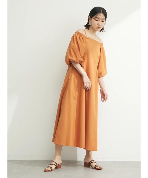 armonia（アルモニーア）の「armonia デザインショルダーワンピース（ワンピース・レディース・オレンジ/カーキ/ブラック・FREE）」の4枚目の写真