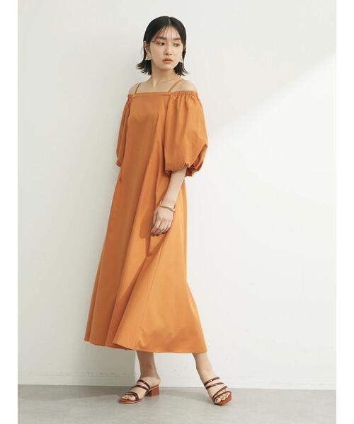 armonia（アルモニーア）の「armonia デザインショルダーワンピース（ワンピース・レディース・オレンジ/カーキ/ブラック・FREE）」の5枚目の写真