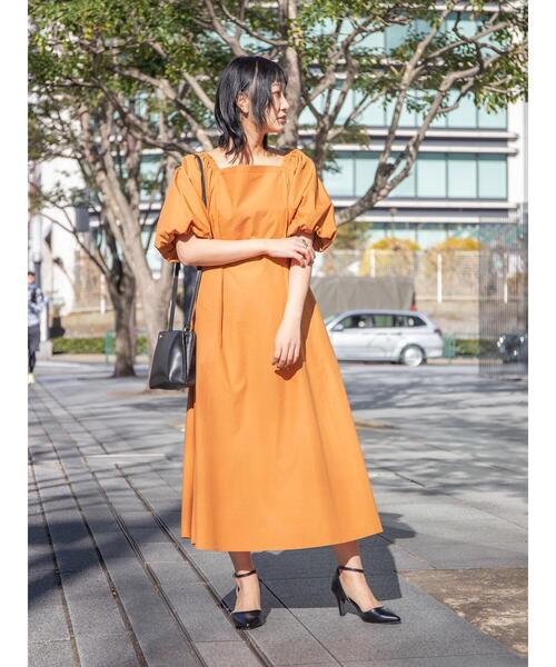 armonia（アルモニーア）の「armonia デザインショルダーワンピース（ワンピース・レディース・オレンジ/カーキ/ブラック・FREE）」の8枚目の写真