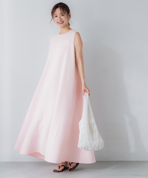 新色追加／エンボスノースリーブマキシワンピ（ワンピース）｜coca
